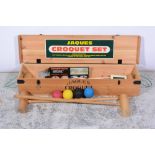 Jaques Woodstock hardwood croquet set.