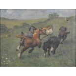 Follower of Rosa Bonheur, Wild Horses, oil on canvas.