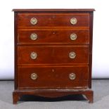 Edwardian mahogany chest of drawers, adapted