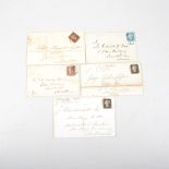 GB stamps: Three Penny Black covers, including one postmarked 4 July 1840