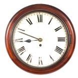 Victorian mahogany framed wall clock.