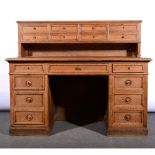 Victorian oak desk.