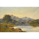 Charles Leslie, A lakeland landscape, signed, oil on canvas, 41cm x 61cm.