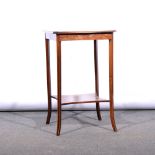 Edwardian inlaid mahogany stand, and a reproduction bureau.