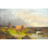Thomas Henry Gibb, "Crossing Tarras Moor", signed, oil on canvas,