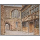 Albert H. Findley, Guildhall Courtyard, signed, watercolour, 27cm x 34cm.
