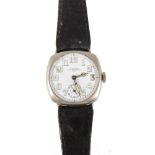 Longines - a gentleman's Channe Freres Tunis wrist watch with circular white dial having luminous