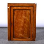 Small Victorian satin walnut hanging corner cupboard.