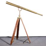 Brass 4' telescope, marked Ottway & Co. Ltd., Ealing, London