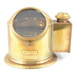 A brass binnacle gimbal compass, by Sestrel, No. 3996