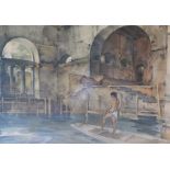 After William Russell Flint, The Marchesas Boat House, and four other prints.