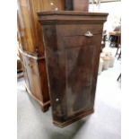 Country made oak hanging corner cupboard,