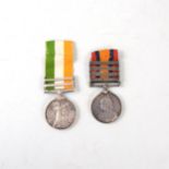 King's South Africa Medal 1901 and 1902 bars, Pte Breckles RAMC; King's South Africa Medal, Cape,