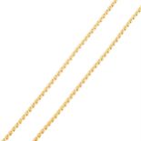 An 18 carat yellow gold chain necklace, 2.4mm gauge S link, 43cm long, approximate weight 13.2gms.