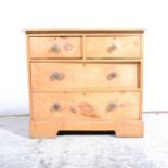 Stripped pine chest of drawers,