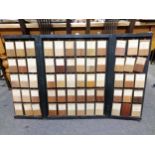 A cased display of wood samples, by Dr H E Desch, Haymarket, London