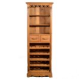 Modern pine cabinet and wine rack,