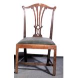 Pair of Hepplewhite style dining chairs