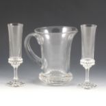 A quantity of Villeroy & Boch crystal wine glasses and water jug.