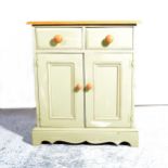 Reproduction pine and painted cabinet,