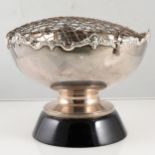 Silver presentation rose bowl, by Walker & Hall, Birmingham 1966,