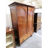 Victorian mahogany double wardrobe,