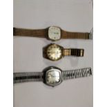 Favre- Leuba, Rotary - three gentleman's wrist watches, a stainless steel Favre-Leuba Geneve with