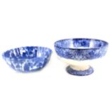 A collection of Japanese blue and white plates and dishes, to include two with dragon design to