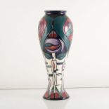 A Moorcroft Pottery vase, 'Tribute to Charles Rennie Mackintosh' designed by Rachel Bishop