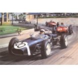 After Michael Turner, 1961 Monaco Grand Prix, signed colour print, ...