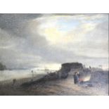 John Wilson, "Back of Broadstairs Pier", title and artist name on label on verso, The Rowley