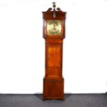 Oak longcase clock, 20th Century, ...