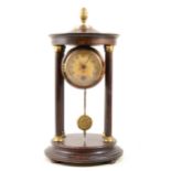 Stained beechwood portico clock, ...