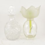 A Chloe Narcisse oversize fragrance bottle for shop display, 32cm, a Royal Brierley large cut glass