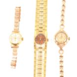 Rolex Tudor Royal and Bucherer - a lady's 9 carat yellow gold Rolex Tudor Royal bracelet watch,