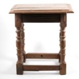 Old joined oak stool