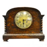 Oak mantel clock