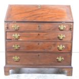 George III mahogany bureau.