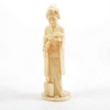 Japanese carved ivory okimono, probably Meiji