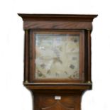 Country made oak longcase clock, 30-hour movement