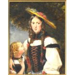 Follower of Thomas Brooks, Young lady and child