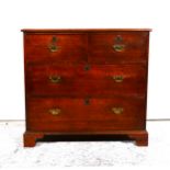 George III oak chest of drawers.