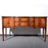 Reproduction mahogany serpentine-shape sideboard