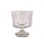 A presentation glass rose bowl, engraved English Golf Union.