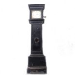 Country made painted longcase clock, 30-hour movement