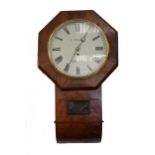 Victorian mahogany wall clock