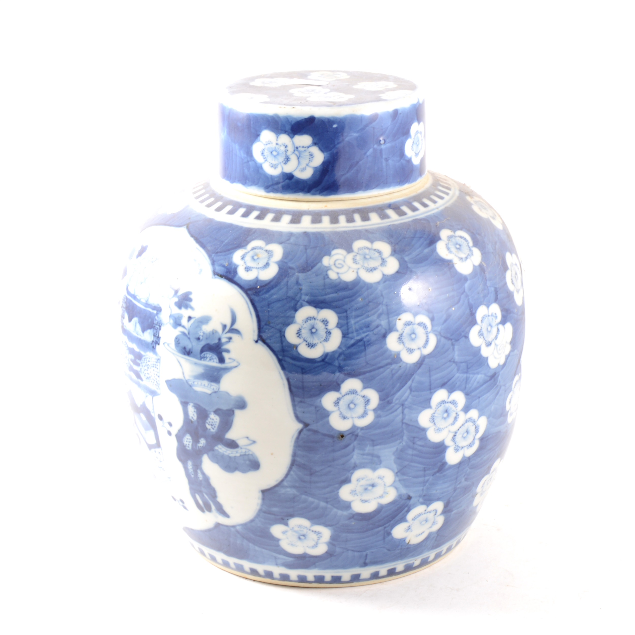 Chinese blue and white ginger jar, 20th Century - Image 2 of 2