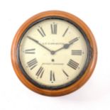 Wall clock, the dial signed Rimmington, Market Harborough, diameter 40cm.