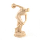 A composition figure of an athlete 'Discobol', height 40cm.