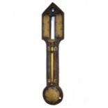 Oak and brass mounted water clock, probably late 19th Century